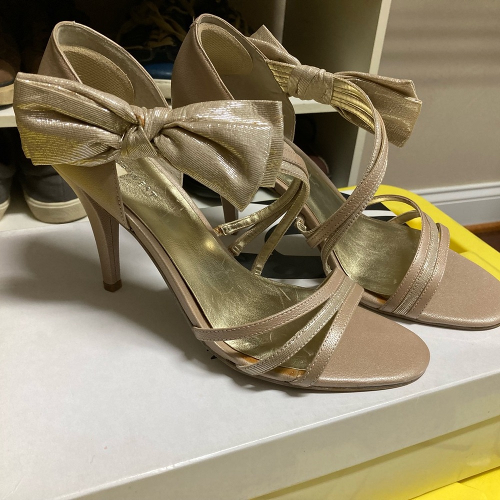 Nine West Strappy Bow Heel